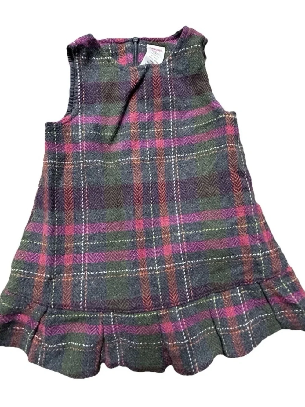 Toddler Girl Gymboree Knee Length Plaid Wool Blend Dress Size 2T